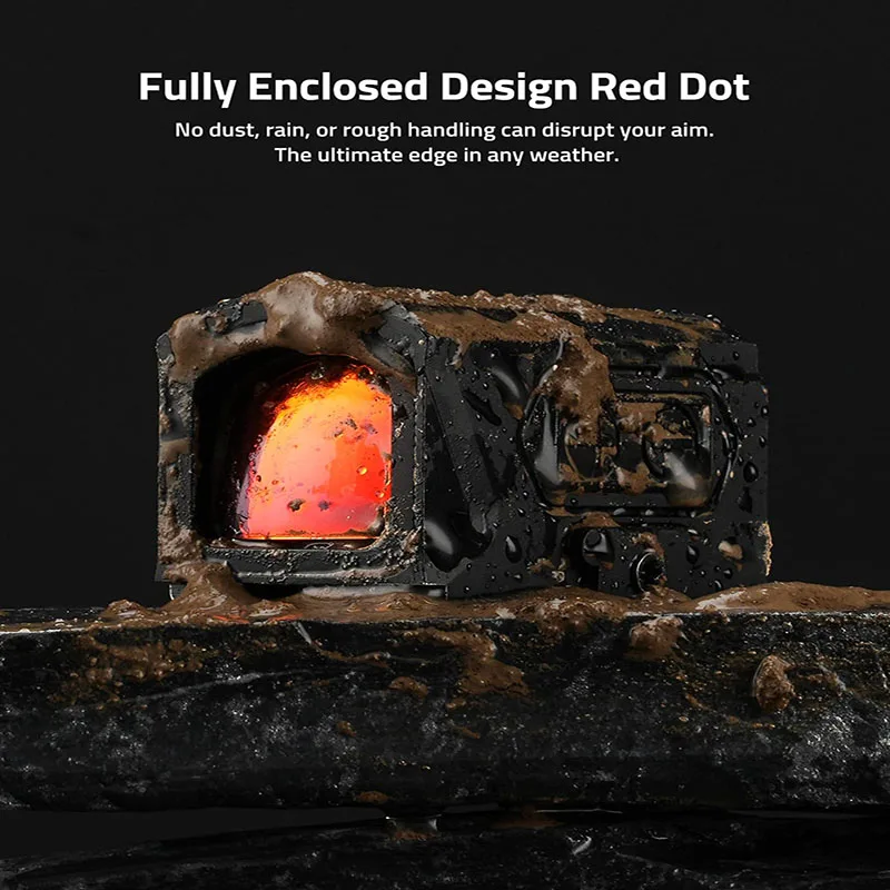 

Solar Enclosed Red Dot Sight,Multi-Reticle Circle for R-MR Footprint Reflex & Precise Optic with Adapter Plate for MOS Picatinny