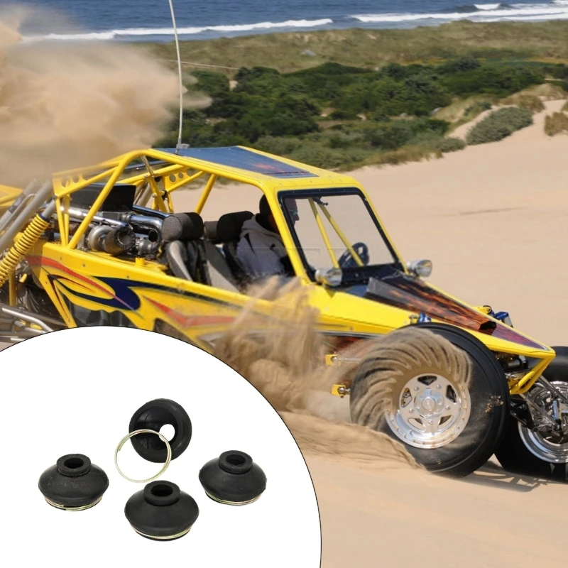 SZCH Set Of 4 Rubber Dust Protection Covers Protective Rubber Caps Universal Rubber Covers Adjustable Covers for ATVs