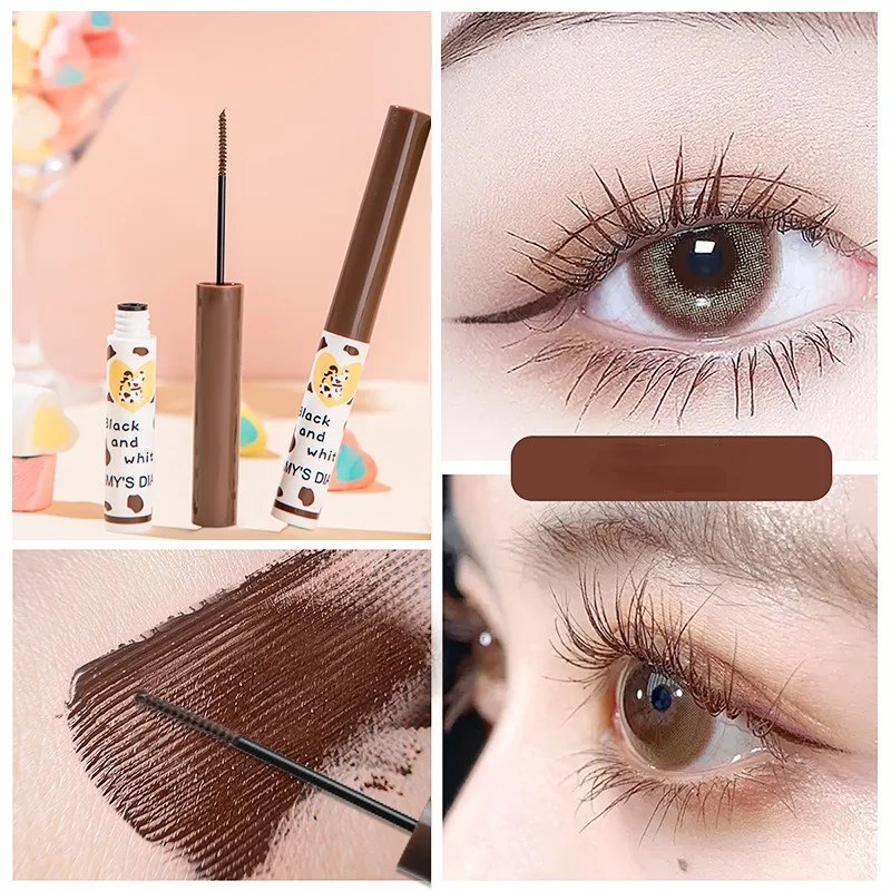 1PC Lengthening Ultra-fine Mascara Curling Style Waterproof and Sweatproof Dense and Non-smudging Mascara