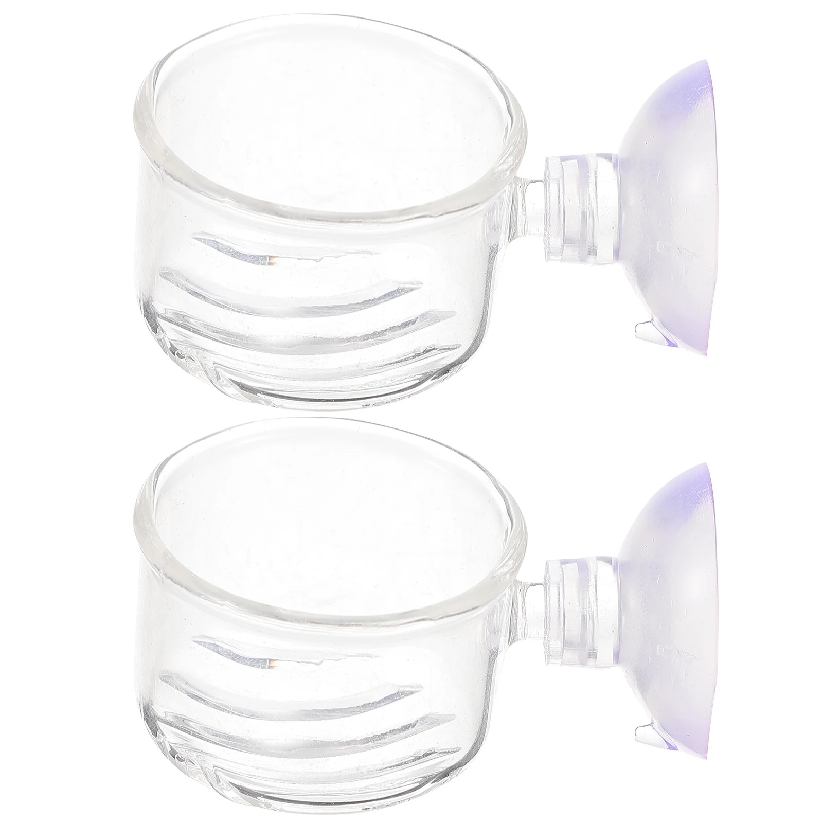 

2Pcs Red Aquarium Feeder Glass Fish Food Holder Feeding Cups Fish Tank Supplies Durable Use Red Worm Food Holders