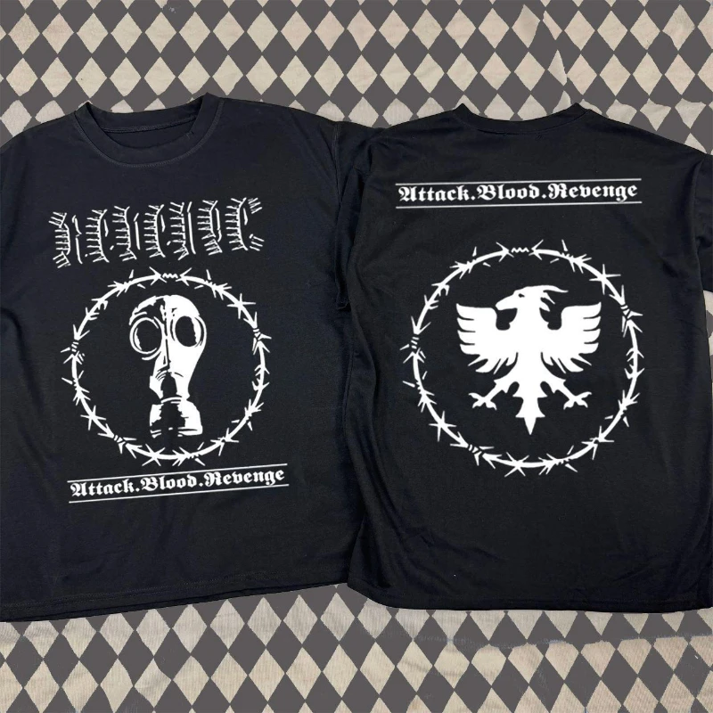 Revenge Band Attack · Blood · Revenge Retro War Black Metal Band T-Shirt Revenge WarT-Shirt für Männer und Frauen Y2K – Detail 3