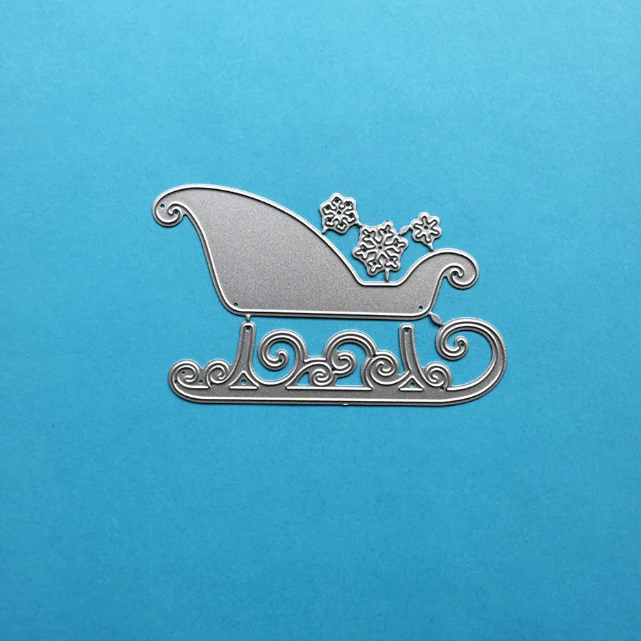 Christmas Sleigh Car Scrapbooking Cutting Dies Yiwu stock clearance DIY Paper gift Card Making metal craft Album