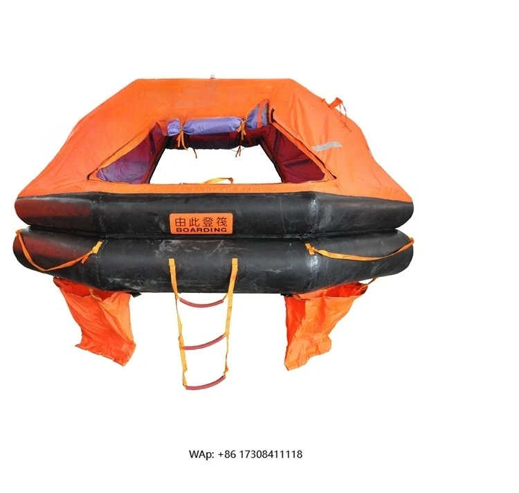 Rafting Boat Life-raft Board 4 Persons Throw-over Type Inflatable Life Raft for Yacht