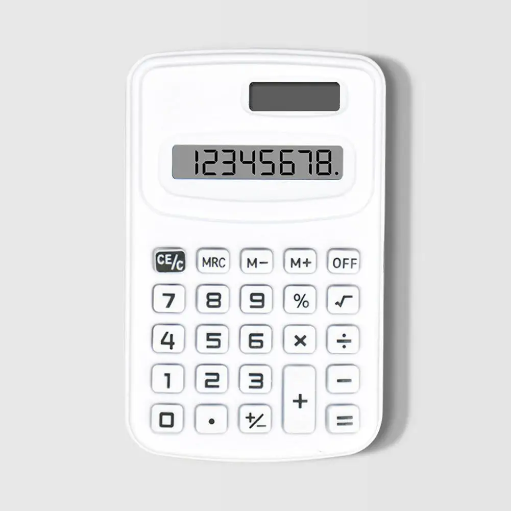 Kleiner Solar-Rechner, tragbarer Taschenrechner, niedlicher 8-stelliger LCD-elektronischer Heimbüro-Rechner für Kinder, Grundschulrechner – Detail 10