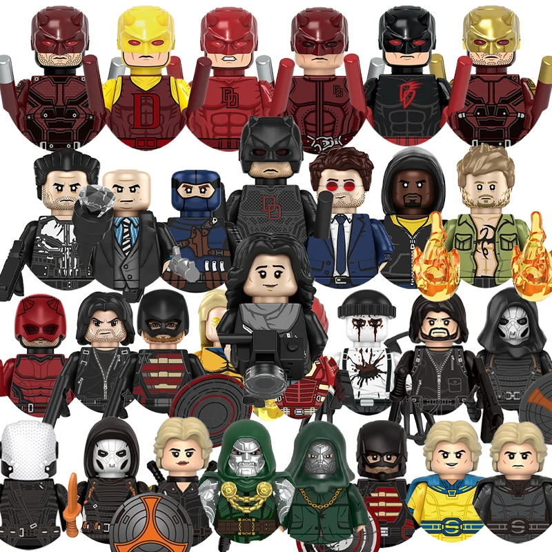 Image of Ricky Toys 2026 Punisher Bausteine Daredevil Minifiguren Jake Sully Spielzeug Bausteine Geschenke für Kinder und Erwachsene