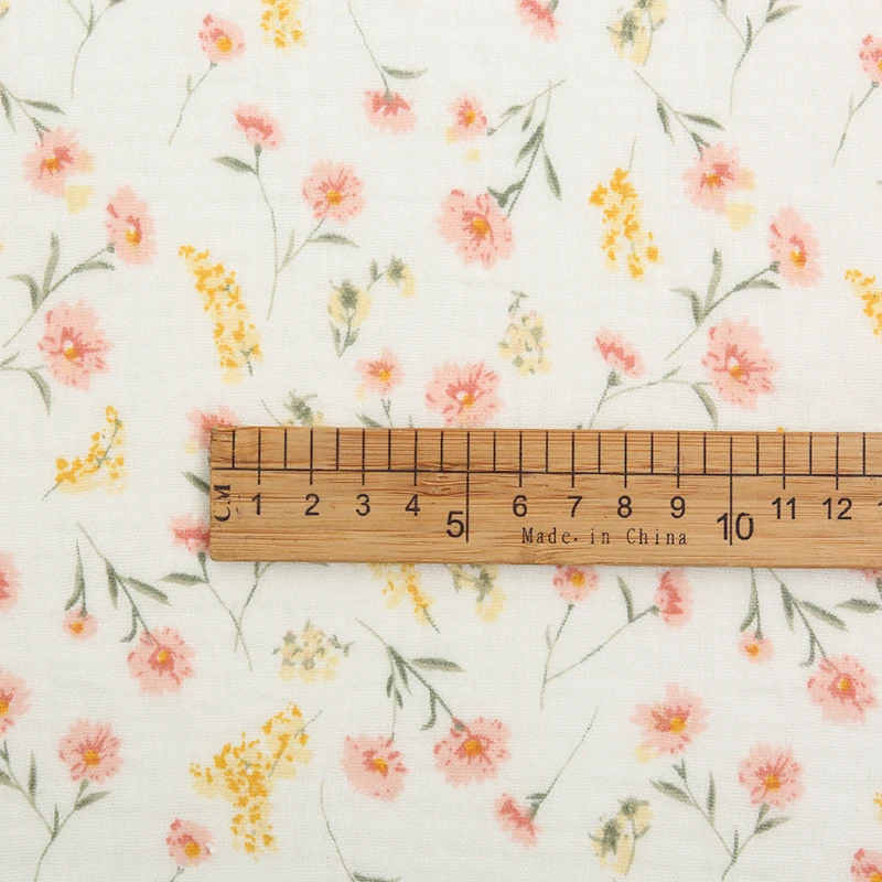 135x50/500CM 100% Cotton Soft Double-layer Crepe Printing Fabric For Pajamas, Blanket,Children\'s Clothing Handmade DIY Fabric