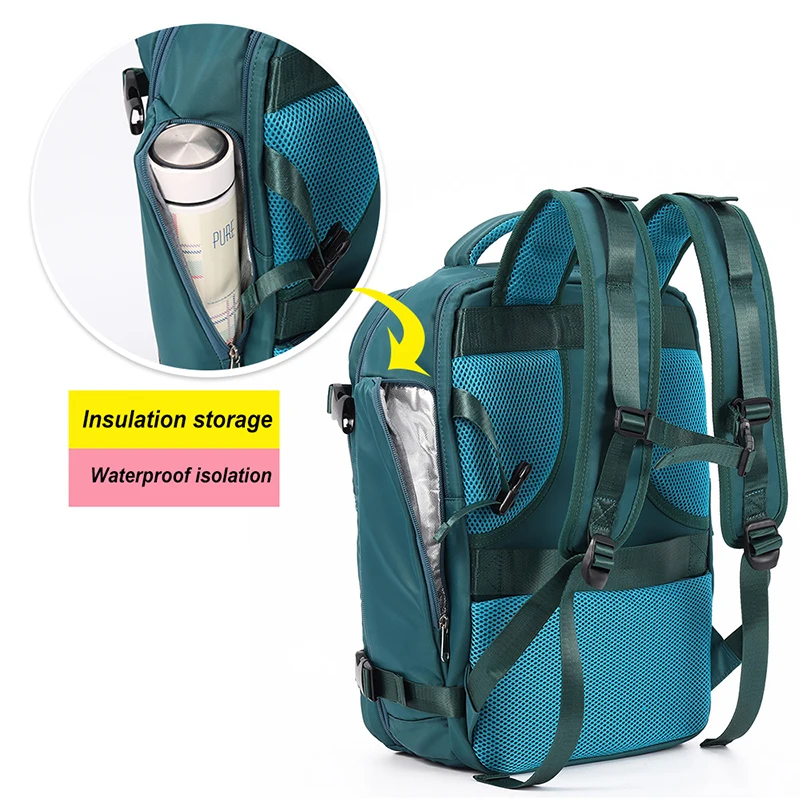 Mochila de viaje de 17 pulgadas para mujer, bolso de hombro grande para ordenador portátil, USB, avión, negocios, estudiantes de nailon, mochila escolar, paquete de equipaje XA370C