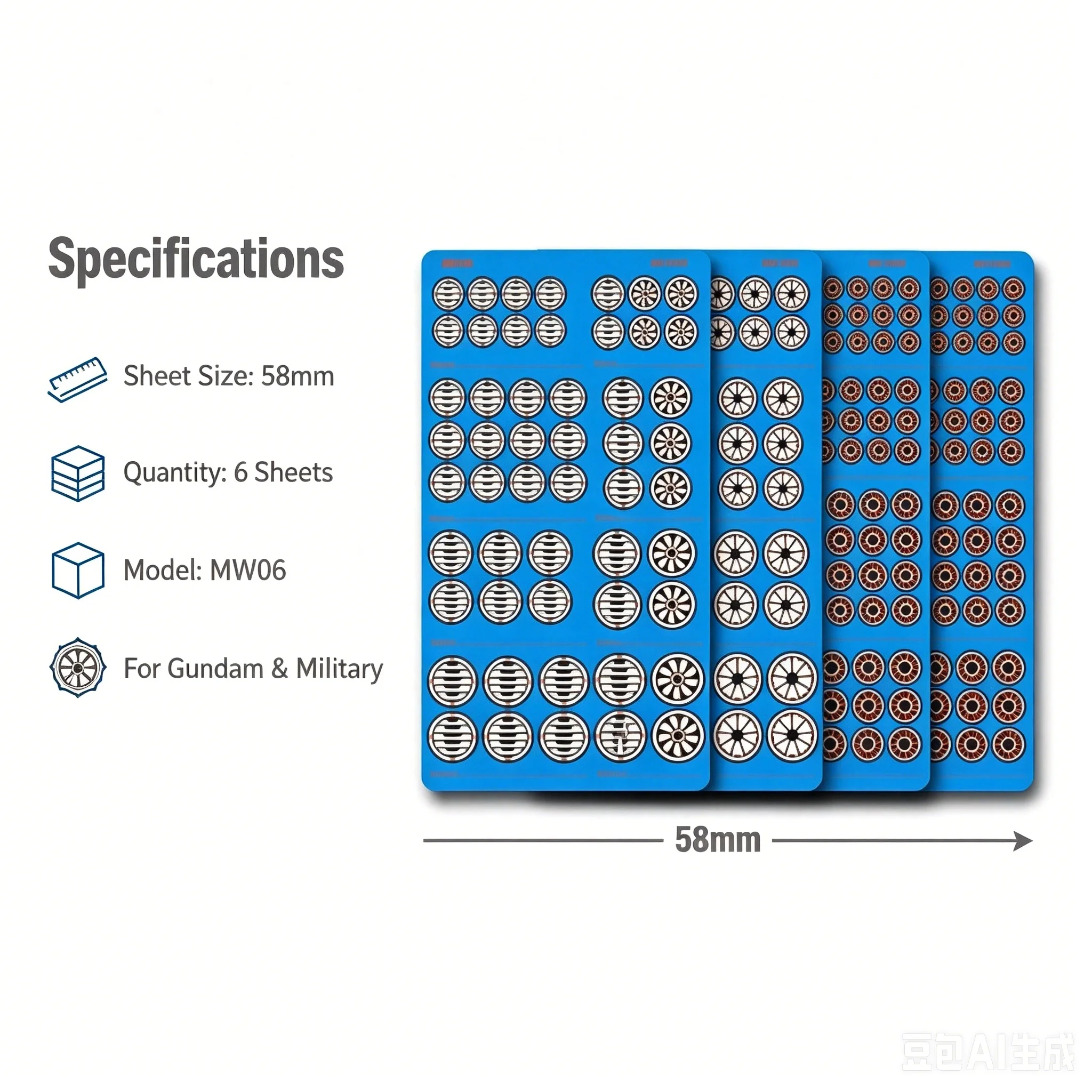 MSWZ Military Assembly Model DIY Etched Parts, Stainless Steel Foldable Nozzle Detail Transformation Upgrade Accessories