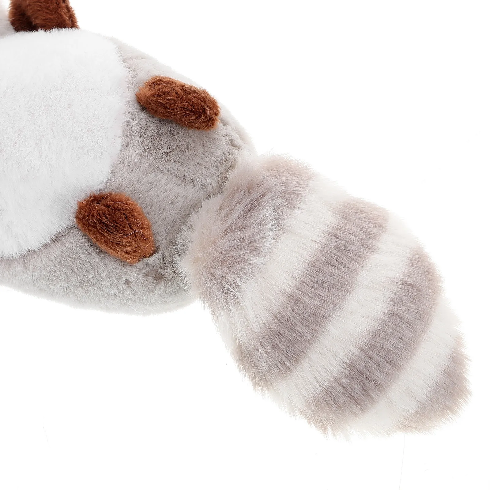 Raccoon Keychains Soft Stuffed Animal Keyring Mini Pendant Bag Purse Decoration Cute Backpack Charm Party Favor view 3