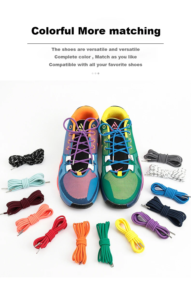 Runde, elastische Schnürsenkel für Sneaker, mit Metallenden, für Freizeitaktivitäten im Freien, für Damen und Herren, Schuhzubehör, 1 Paar. – Detail 5