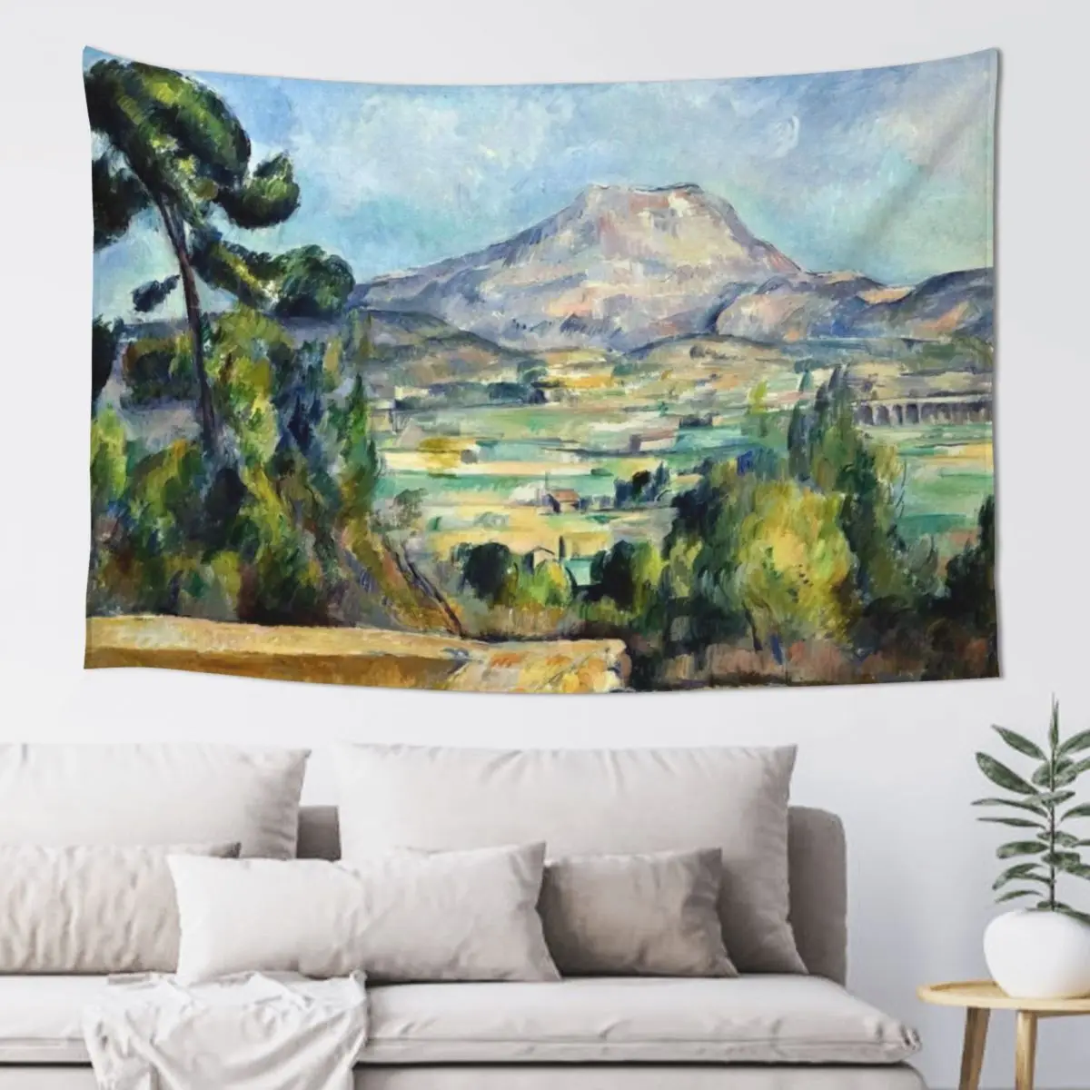 

1890 - Paul Cezanne - Montagne Saint-Victoire Tapestry Custom Wall Hangings Decoration Tapestry