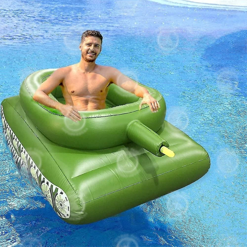 

2024 Hot Sales Swimming Pool Float Toys PVC Tank Inflatable Water Ride on Kids Floating Tank with Water for Adults & Kids