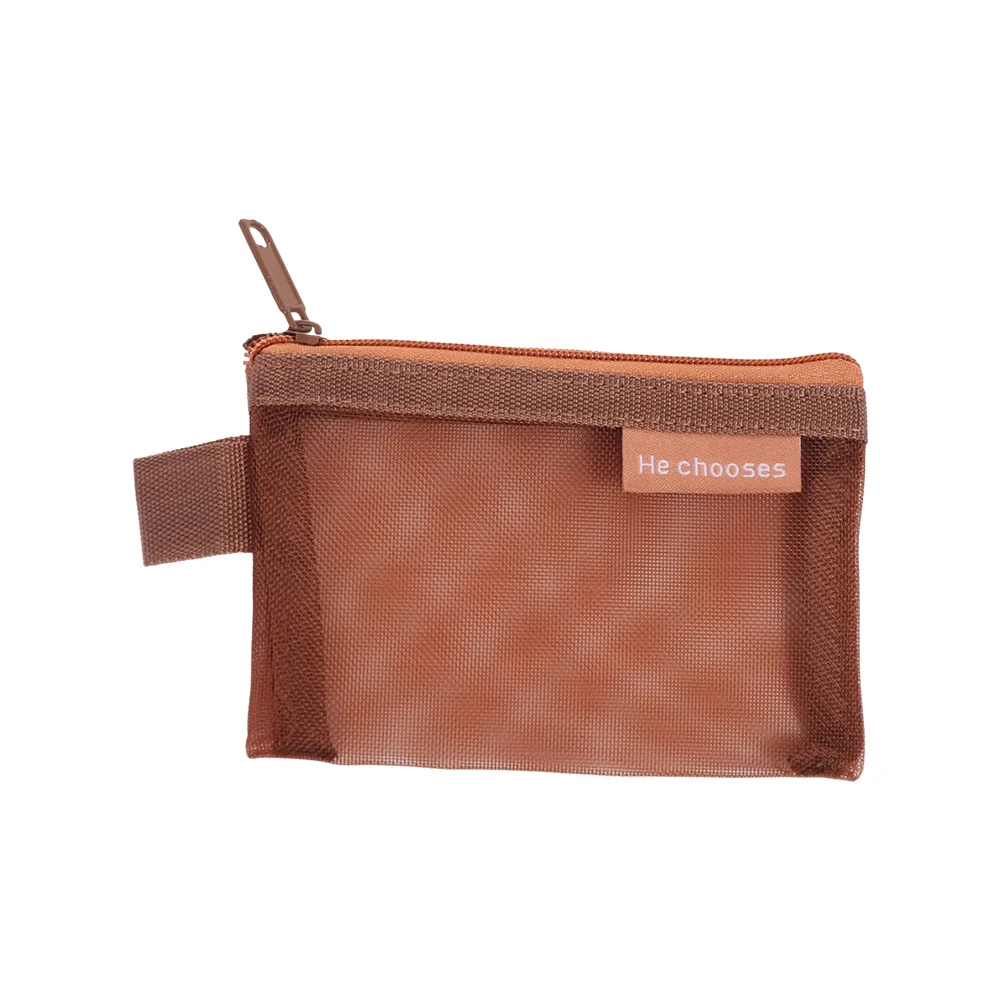 

Change Storage Bag Mesh Coin Bags Coin Money Bags Small Item Bag Mini Coin Purse Data Cable Storage Bag Solid Color