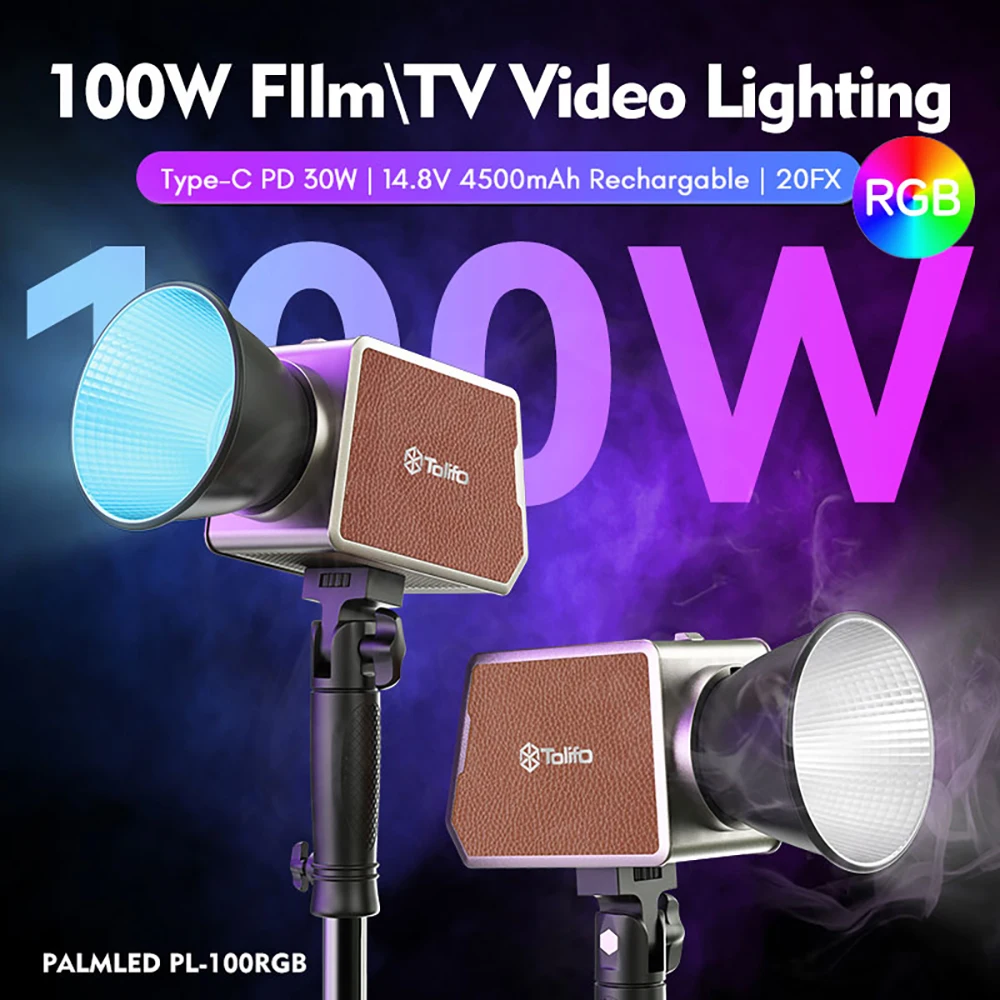 

Portable LED Photography Light Fill Light Built-in Battery PL60BI PL60RGB PL100BI 100RGB for Softbox Lighting Portrait Flash