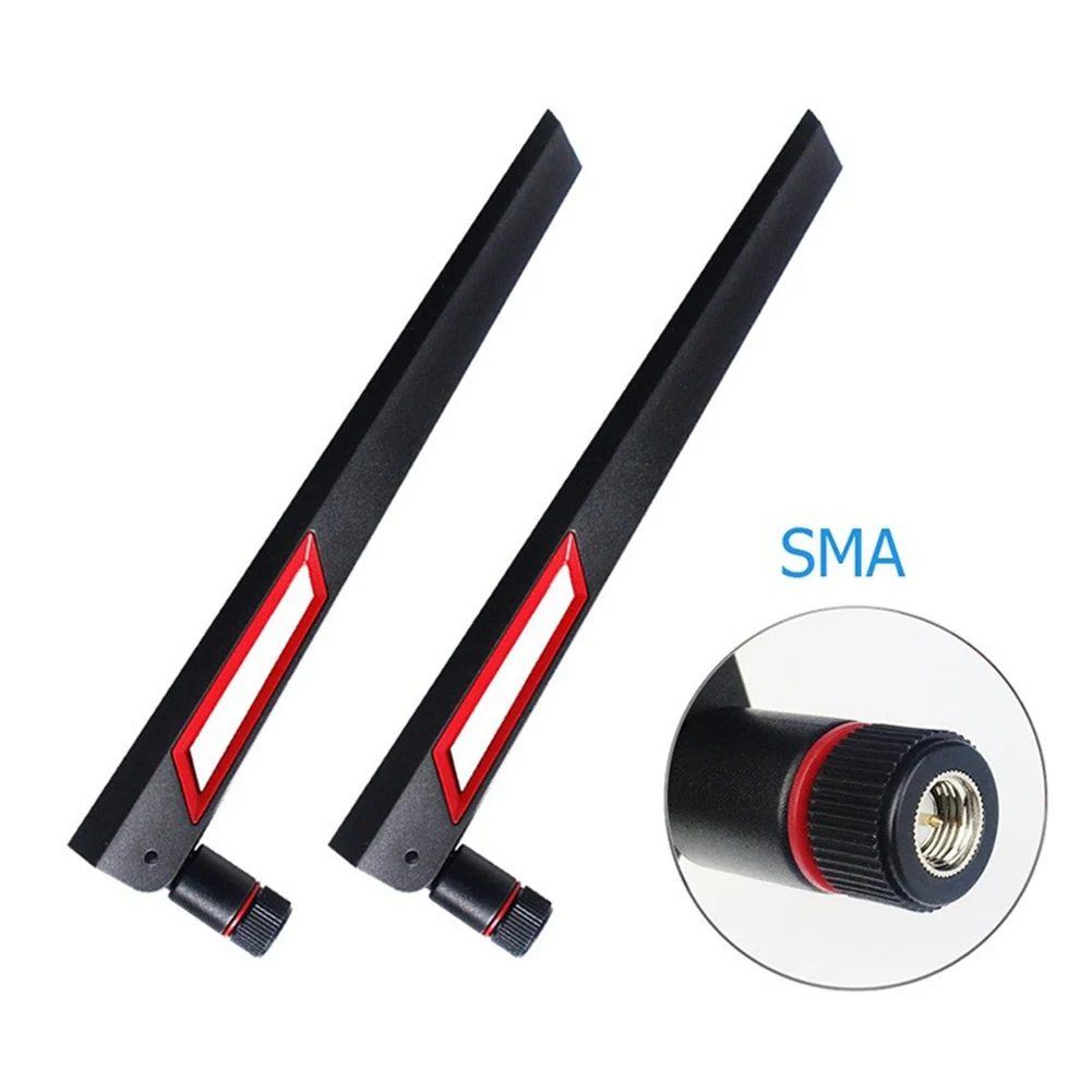 2 PCS 12dBi 2.4GHz 5GHz Dual Network WiFi Router Antenna RP SMA Male 2400-2500MHZ 5150-5850MHZ 10DB-12DBI SINGAL Part