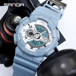 SANDA-reloj deportivo militar para hombre y mujer, cronógrafo de cuarzo, resistente al agua, a la moda, S Shock, 299