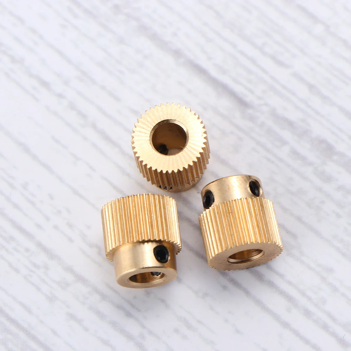 

10Pcs 40 Tooth Extrusion Gear Brass Drive Gear for 3D Printer High Bearing Capacity Smooth Printing Extrusion Wheel