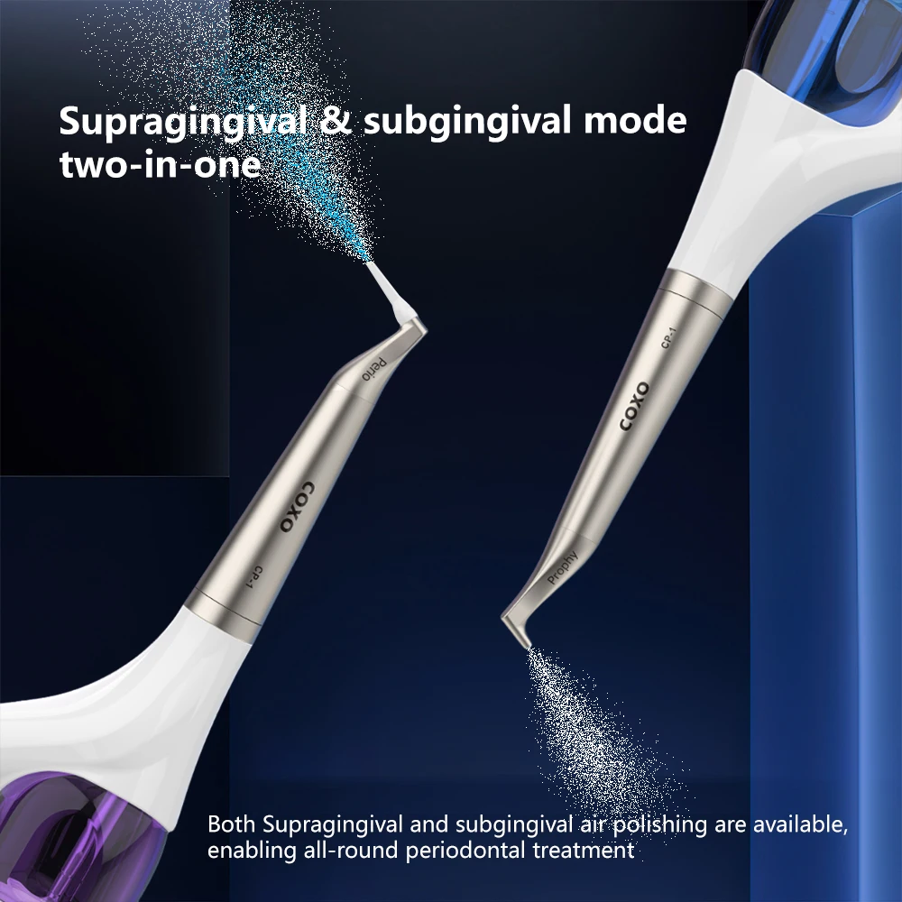 COXO CP-2 Dental Air Polisher Supragingival Subgingival 2in1 COXO Dental Teeth Sandblaster for Whitening and Cleaning