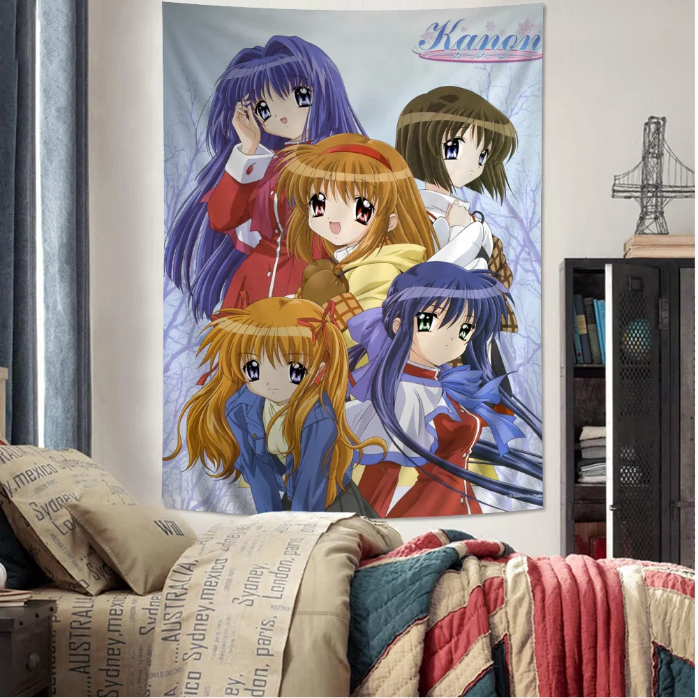 

Retro Anime Kanon Girls Printed Large Wall Tapestry Cheap Hippie Wall Hanging Bohemian Wall Tapestries Mandala Home Decor