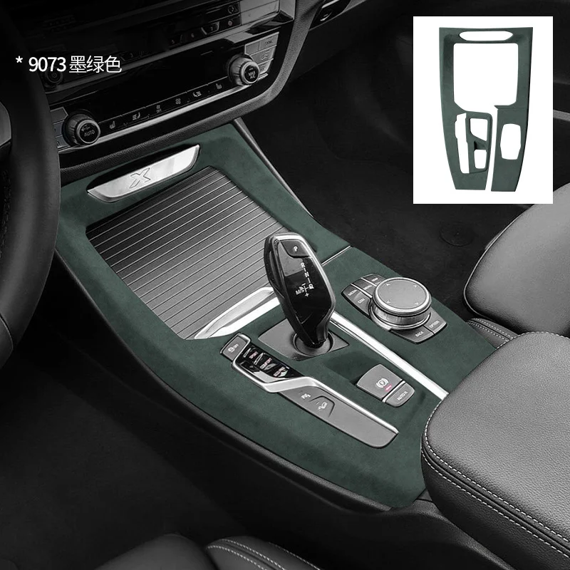 For BMW X3 X4 ix3 G01 G02 G08 2018 2019 2020 2021, Super Suede Car Central Control Gear Shift Panel Trim Cover Auto Accessories