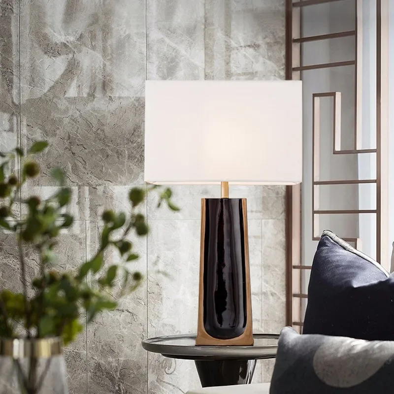 Bedroom creative living room Nordic style ins resin master bedroom living room atmosphere American light luxury desk lamp