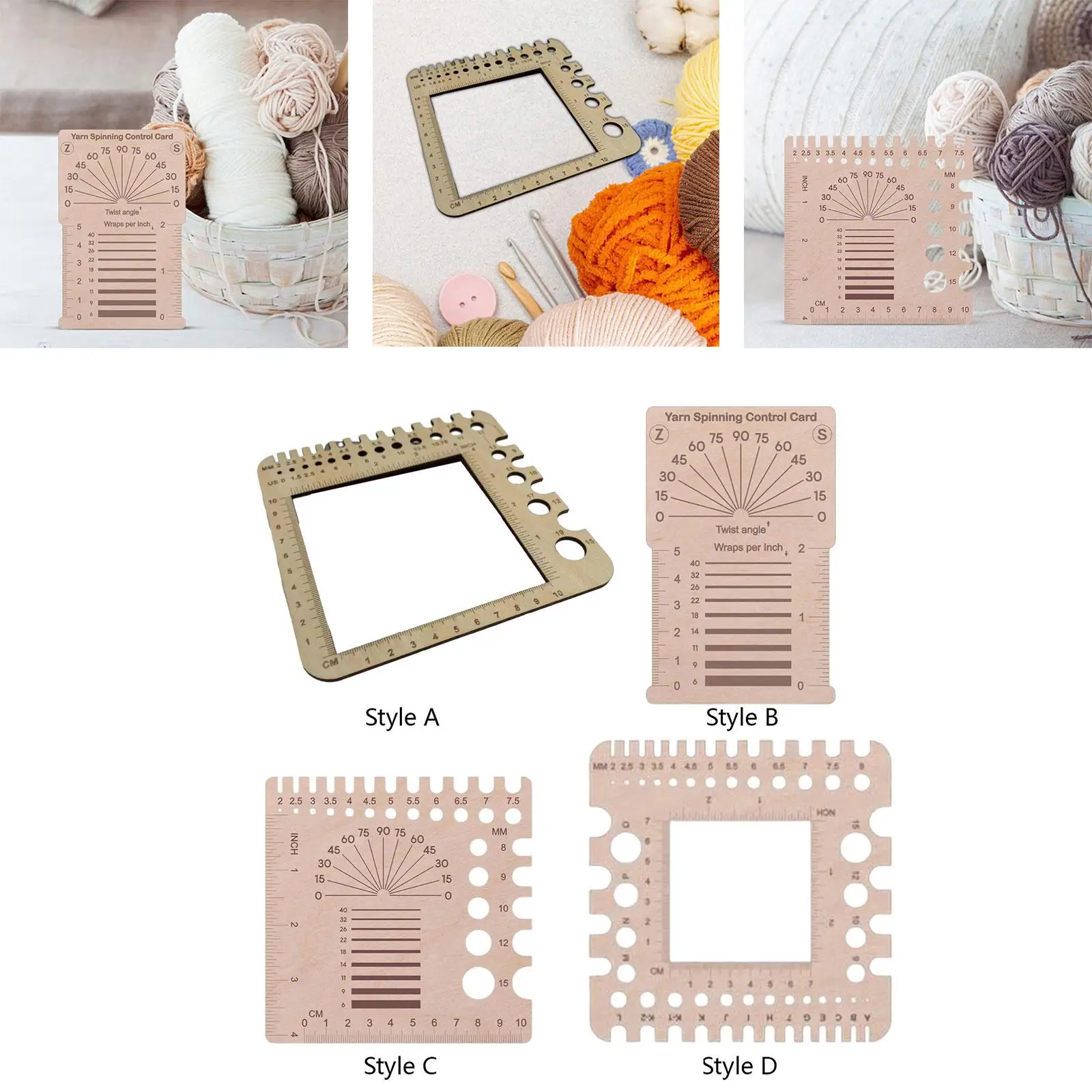 

Wood Knitting Gauge Rulers Knitting Tool Adults Student Smooth Artists Multifunction Yarn Wooden Knitting Pin Gauge