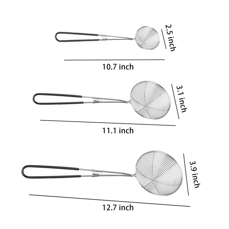 Passoire en forme d'araignée pour la cuisine, cuillère écumoire, pot chaud, 6 pièces