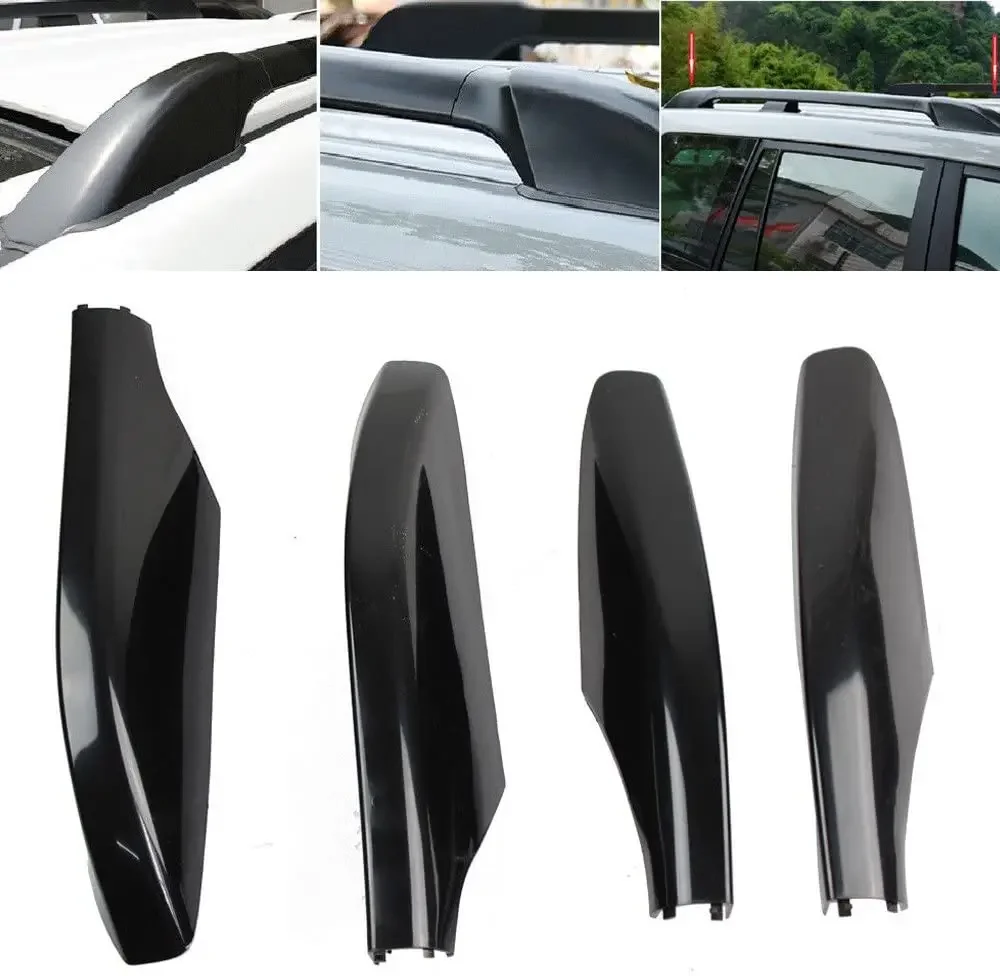 4PCS Roof Rack Cover Rail End Protector Shell Cap for   Land Cruiser Prado Fj120 2003 -2009 Car Accessories