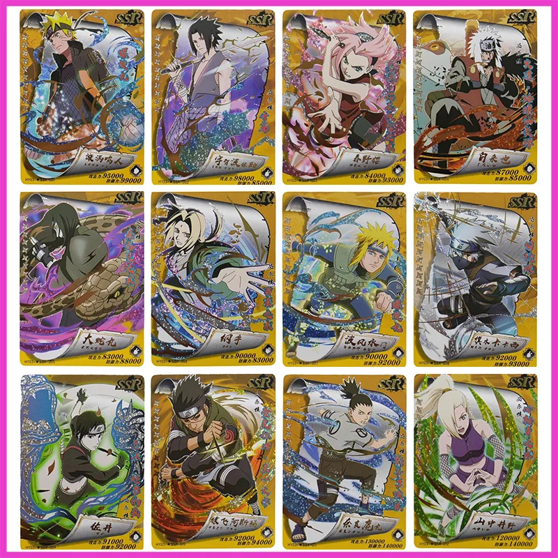 

Anime NARUTO Rare SSR Refraction Foil Haruno Sakura Jiraiya Orochimaru Tsunade Toys for boys Collectible Cards Birthday Present