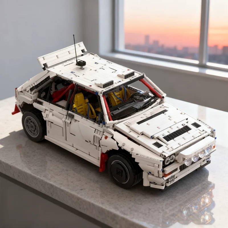 4616pcs MOC Technical Expert Builder Lancia Delta HF Integrale Martini Racing Model Building Blocks Christmas Gifts Architecture