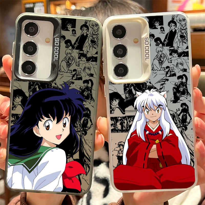 Inuyasha Anime Cartoon For Samsung Galaxy S25 S24 S23 S22 S21 S20 Ultra Plus FE 5G Colorful Silver Phone Case TPU Cover Funda