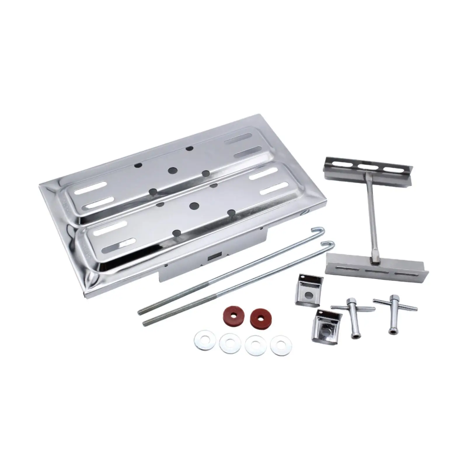 Generic Stainless Steel Battery Tray Holder Utility Heavy Duty Hold Down Kit