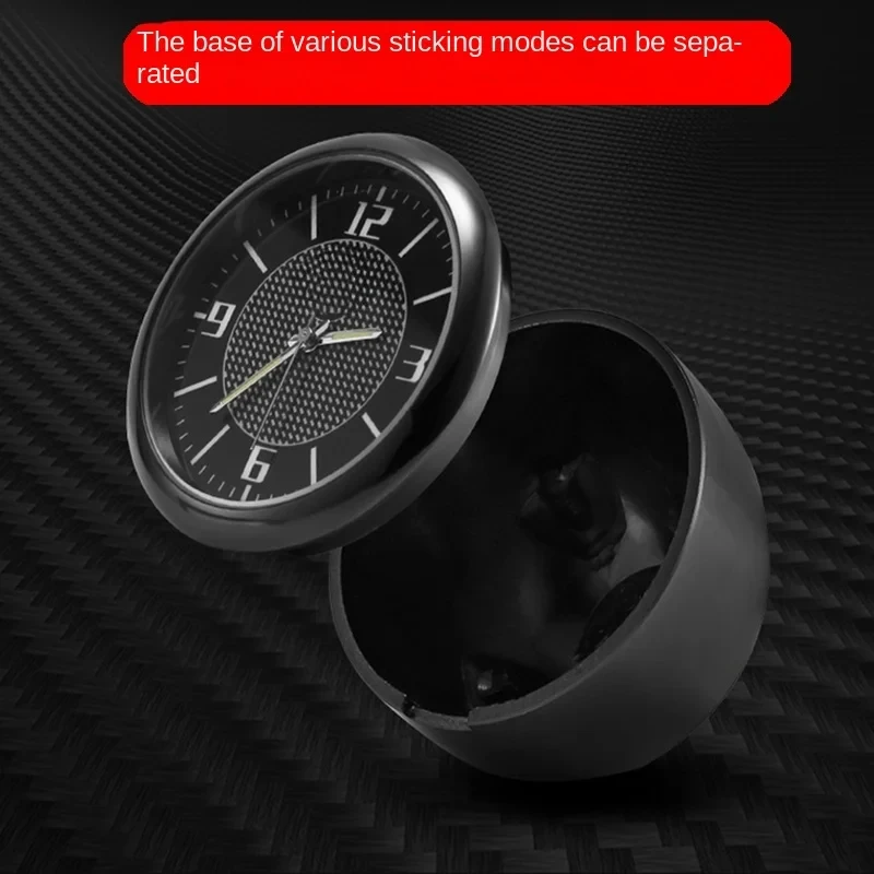 Car Clock Luminous Mini Automobiles Internal Stick-On Digital Watch Mechanics Quartz Clocks Auto Car Ornament Accessories