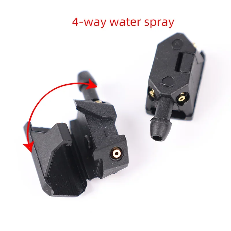 Universal Car Windscreen Washer Wiper Blade Car Wiper Nozzle 8mm 9mm Arm Type Spray Nozzle Adjustment 4-way Water Spray