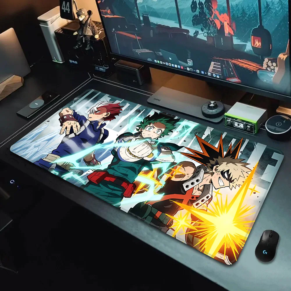 My Hero Academias Mousepad HD Printing Computer Gamers Locking Edge Non-slip Mouse Pad XXL90x40cm Keyboard PC Desk Pad