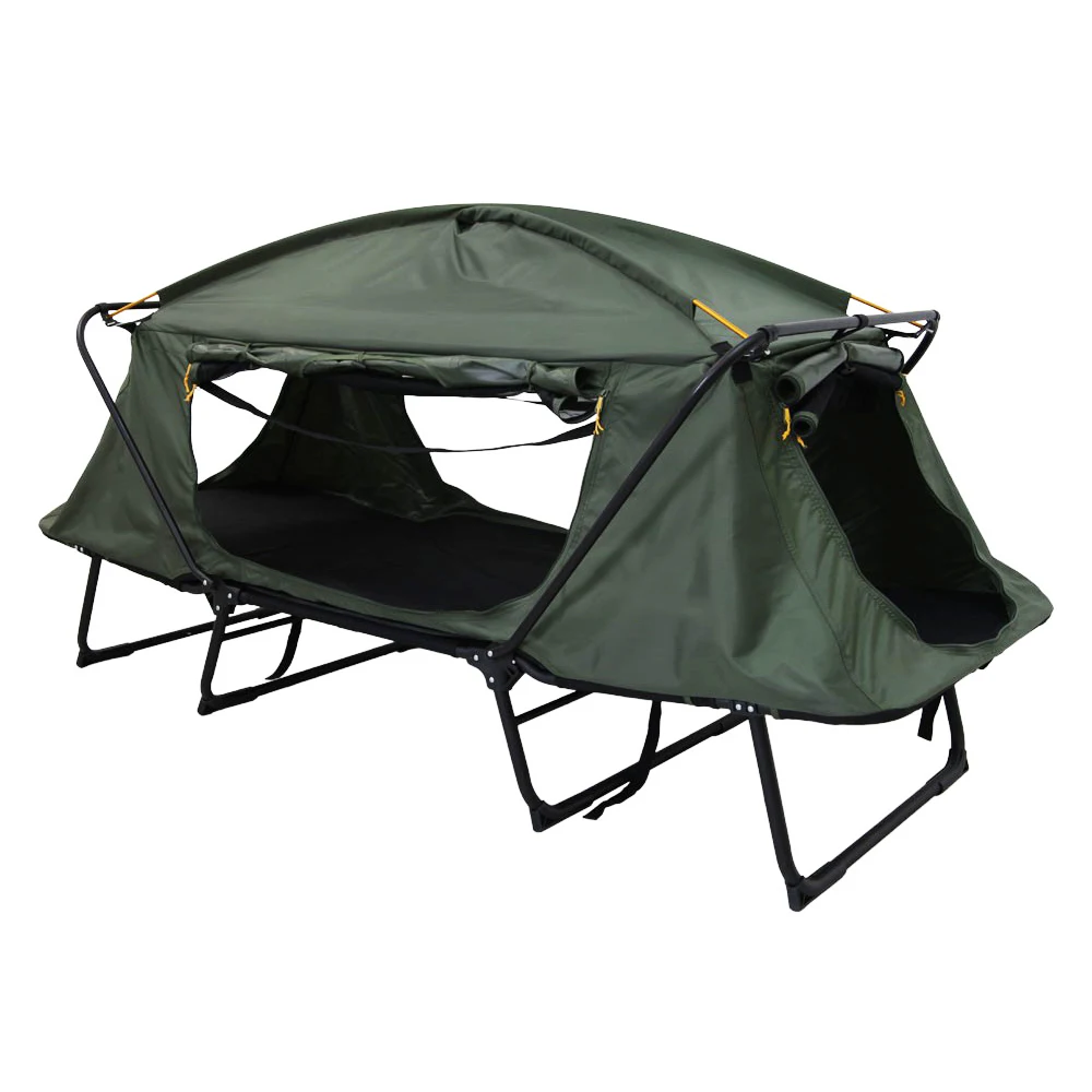 1 Person Off Ground Camping Tent Single Sleeping Cot Folding Double Layer Waterproof Tent