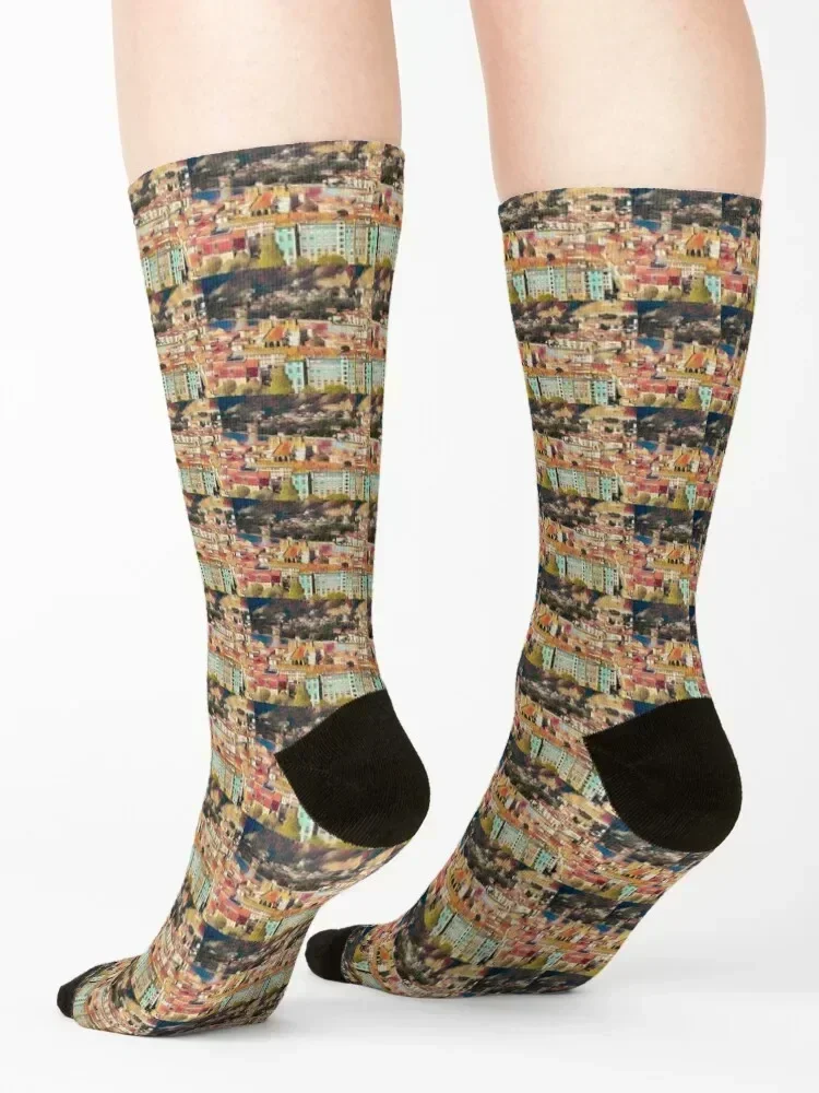 Arles On the Rhone Painted Socks snow hiking Wholesale compression Designer Man Socks Women's