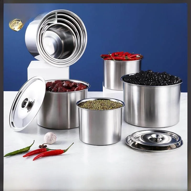 Stainless Steel Insulated Food Box Vacuum Lunch Box Inner Pot Accessories Rice Bowl Soup Tray 4 Layer Simple Style Insulation