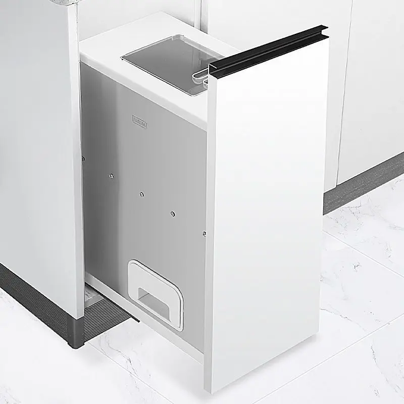 

Stainless steel, moisture-proof, household, drawer type, rice bucket, with lid, kitchen, rice box, recessed.