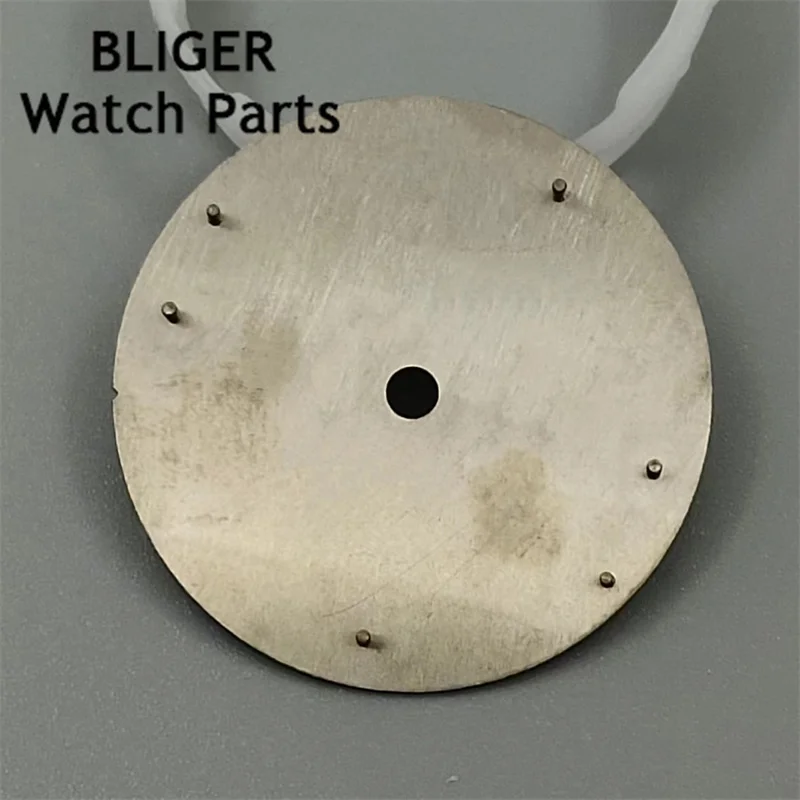 BLIGER 29mm Dial Blue Grey Date Red Blue Green Dial Green Luminous For NH35 Movement