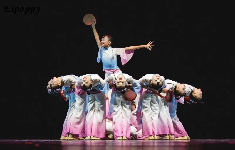 샤오 네덜란드 스타일 월 댄스 의류, 어린이 클래식 댄스 의상, 어린이 양코 의류, 새해