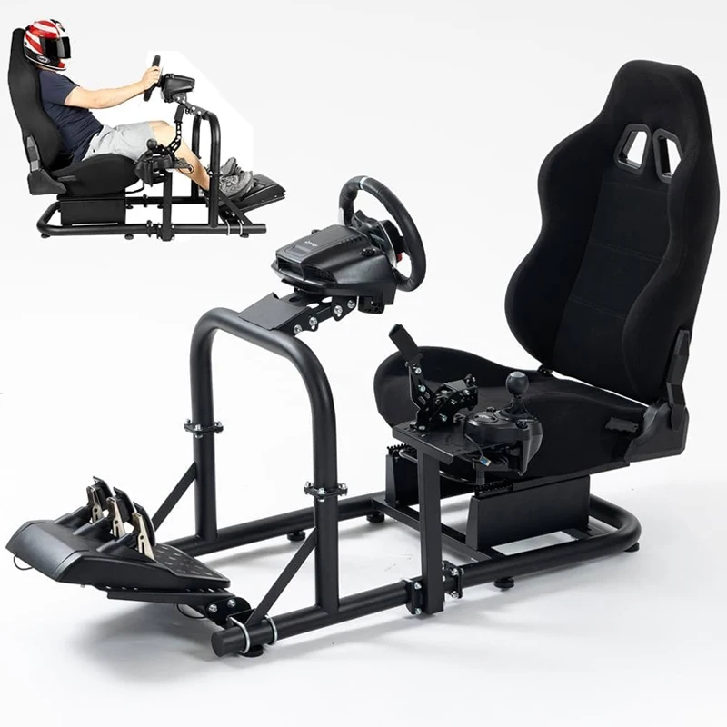 Motion Racing Simulator Cockpit with Gaming Racing Steering Wheel