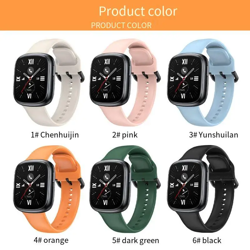 Silicone strap for Honor Watch 4 Sport Smart Watch Replacement Wristband Correa for Huawei Honor Watch 4 Original Bracelet