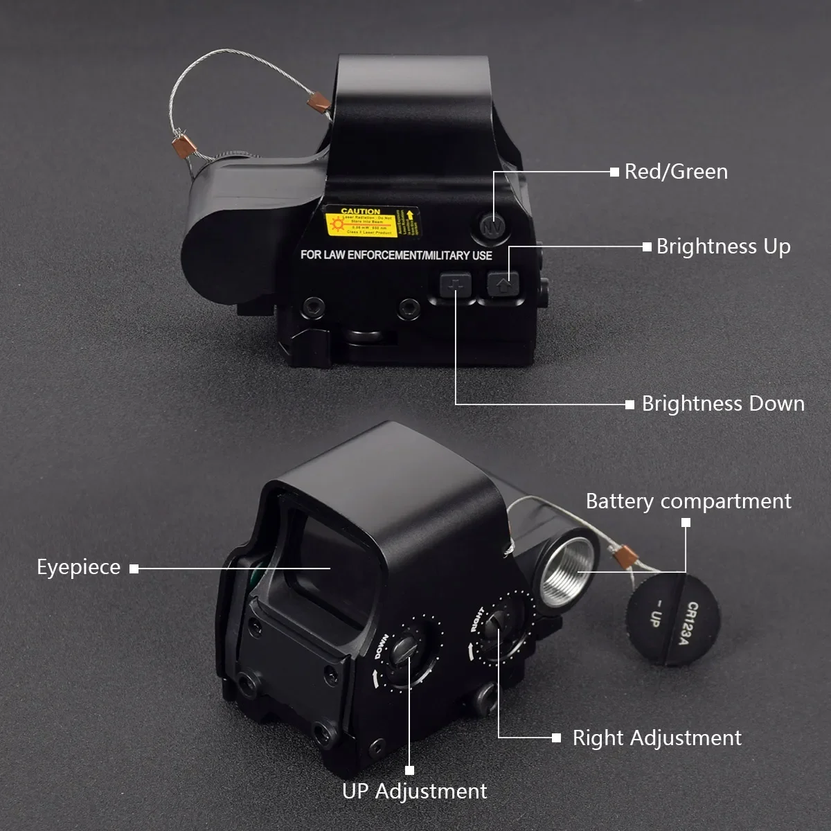 Holographic Sight Scope for Hunting, Red and Green Dot, Reflex, Riflescope, Collimator, 20mm Rail Mount, 551, 552, 553, 558