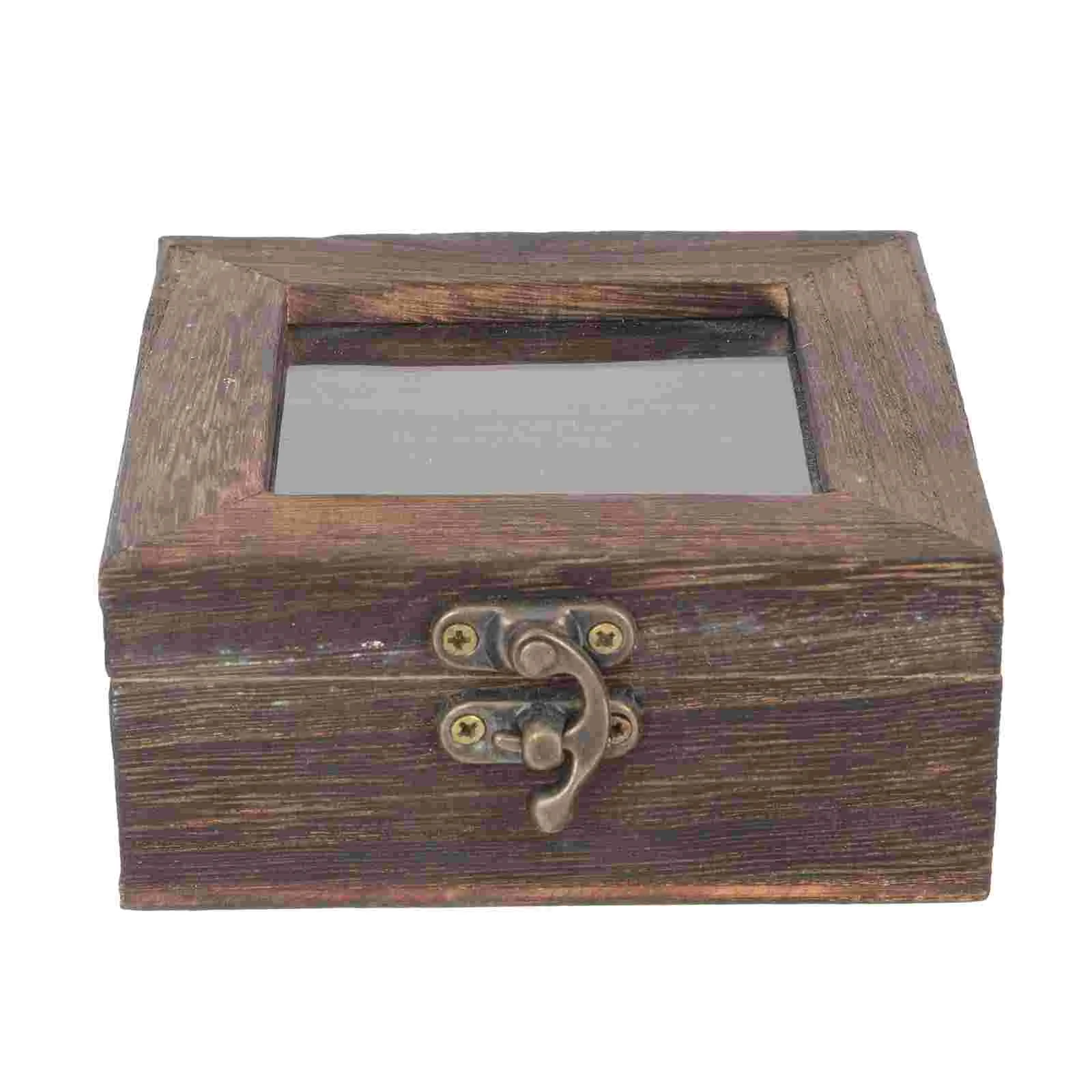 Butterfly Specimen Box Lidded Wooden Case Sample Plant Trays Retro Jewelry Display Cabinet