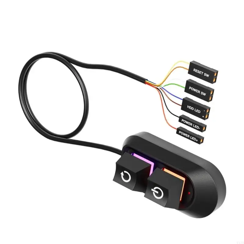 Botão comutação para PC para desktop botão liga / desliga com luz LED iluminada