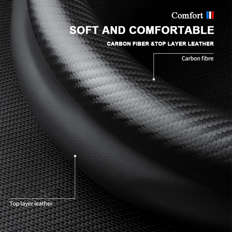 مناسبة الجلود ألياف الكربون غطاء عجلة القيادة ل Acura TSX TL ZDX RSX RDX RLX TLX GT MDX NSX RL إنتيجرا ILX CSX RSX Type-S