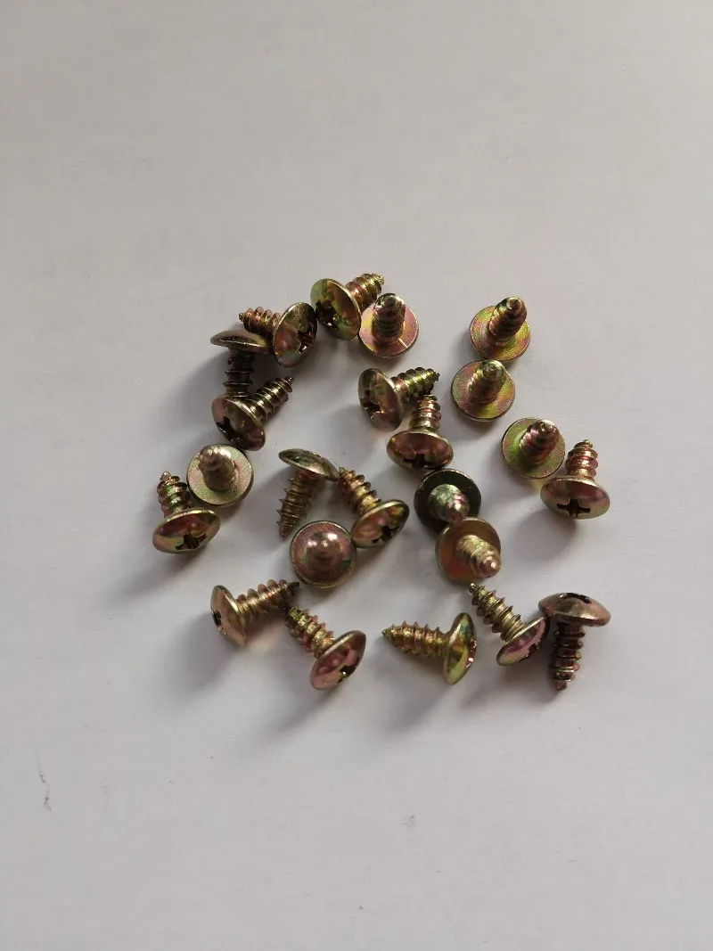 Small short flat head self-tapping screw cap diameter 8.5MM long 10MM tooth thickness 4MM screw seat