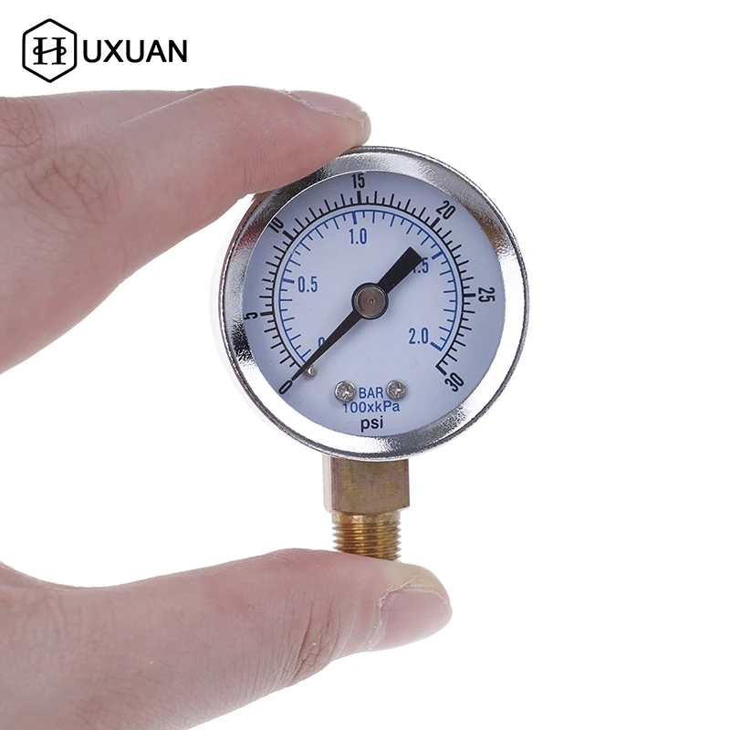 40mm 0~30psi Pool Filter Water Pressure Dial Hydraulic Pressure Gauge Meter Manometer 1/8