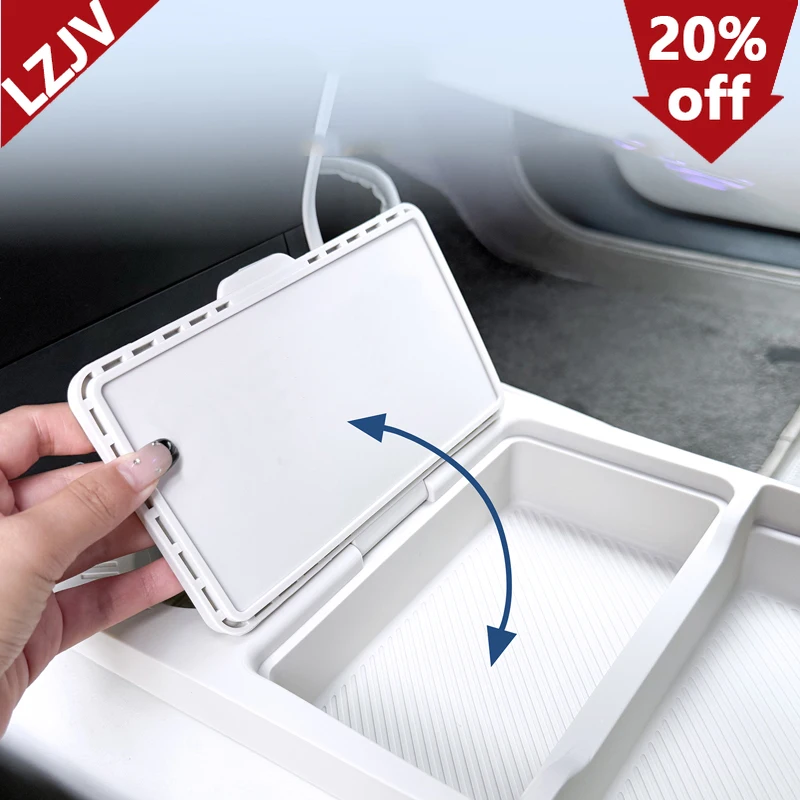 LZJV For Geely EX5 2024 2025 Central Control Lower Level Organizer Storage Box Armrest Box Below Silicone Tray Car Accessory